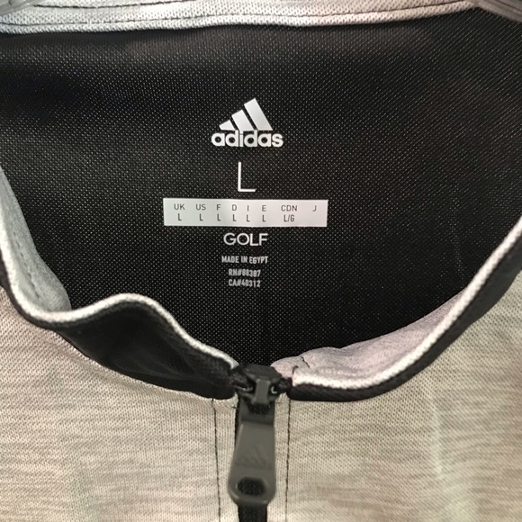 Adidas Double Pique Pullover Mens Size L 1/4 Zip Made in Egypt New with Tags - Picture 6 of 7